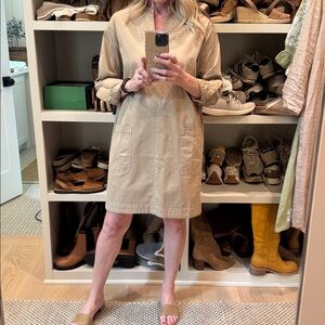 Everlane Classic Khaki Tunic Dress - Casual Women's Shift Dress